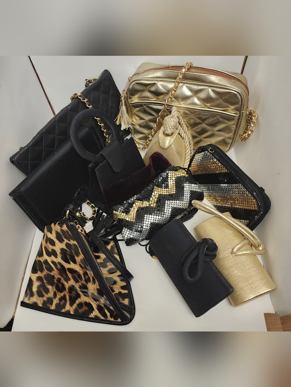 Vintage Rehab Bag Lot - Black And Gold